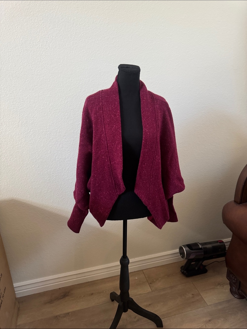 Vava by Joy Han Open-Front Cardigan in Berry Plum